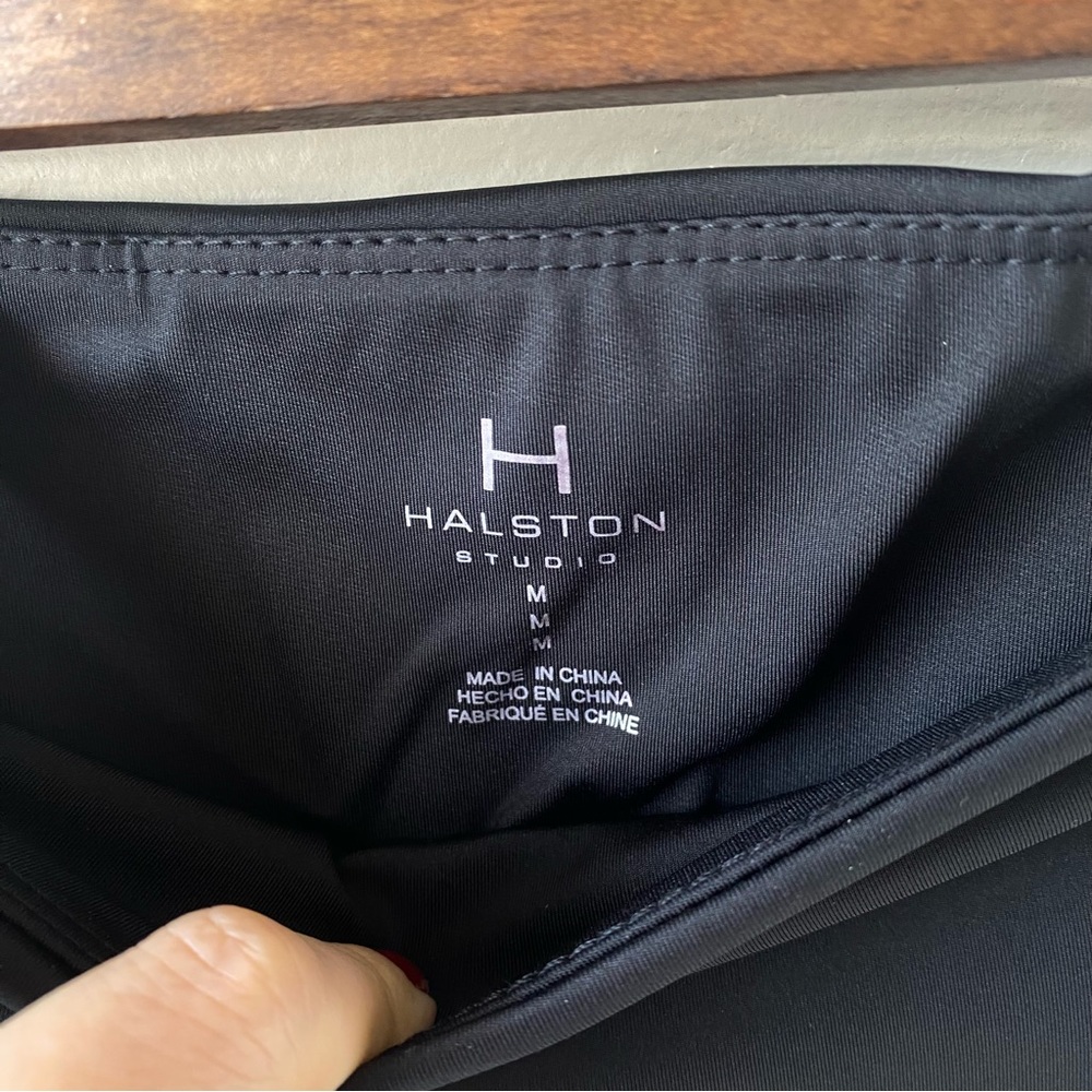 HALSTON STUDIO Black High Rise Leggings - Picture 12 of 14